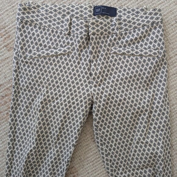 GAP Bi-Stretch Slim Skinny Ankle Work Pants - White Diamond Size 6 - Picture 3 of 6
